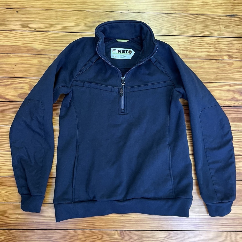 First Tactical Women's 1/4 Zip Cotton Job Shirt Navy Blue XS